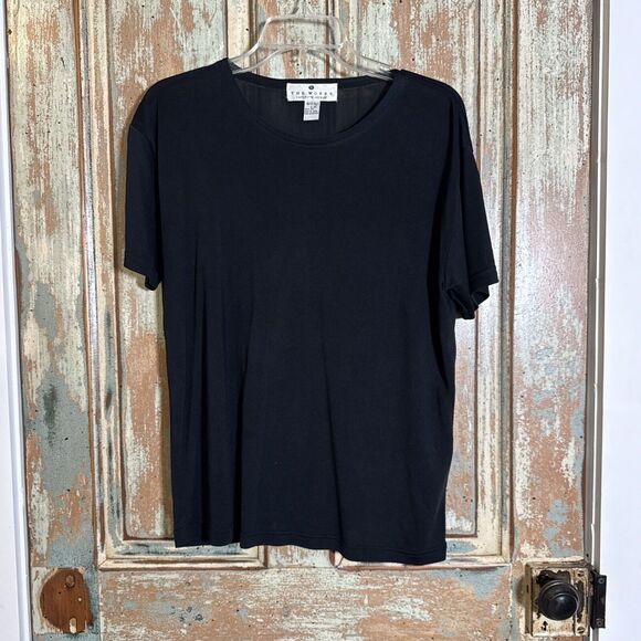 The Works Saks 5th Avenue Black Silk Women’s Shirt L - Picture 7 of 7